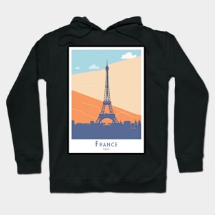 Elegant Parisian Dreamscape - Eiffel Tower Art Poster Hoodie